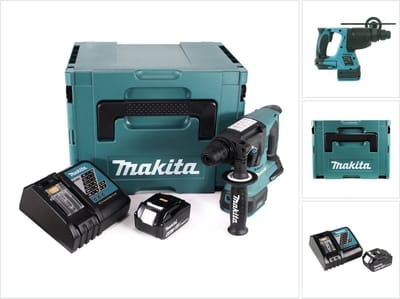 Makita DHR 242 RG1J accuklopboormachine 18V 2.0J SDS-plus Brushless + 1x oplaadbare accu 6.0Ah + lader + Makpac
