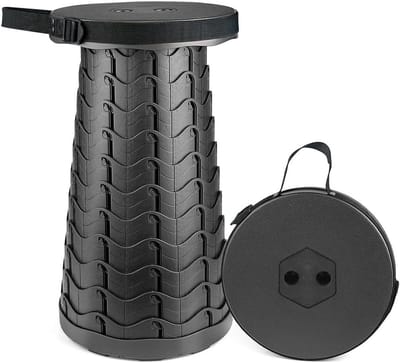 Draagbare Opvouwbare Kruk, Lichtgewicht Telescopische Kruk voor Buiten, Camping, Vissen en BBQ, Ideaal voor Reizen en Activiteiten
