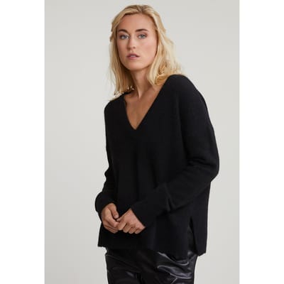 River Woods Black V-neck Sweater Long Sleeves Size: S | Knitted Sweaters Outlet | Dames | Zwart