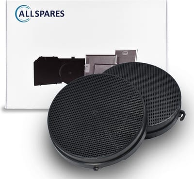 AllSpares Koolstoffilter (2st.) voor afzuigkappen geschikt voor Falmec Nr. 6 (Ø170mm)