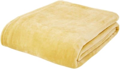 Extra Grote Raschel Fleece Sprei / Plaid 200x240cm - Velvet Touch - Okergeel