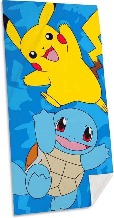 Badlaken/strandlaken voor kinderen - Pokemon - 70 x 140 cm - polyester - handdoek