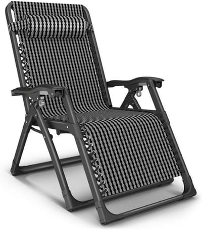 Klapstoel Ligstoel - Opvouwbaar Fauteuil - Ontspannen Buiten - Zwaartekracht Vrij - 178x67cm - Veelkleurig