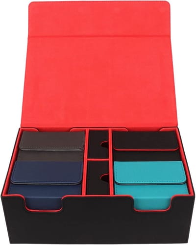 Game Card Storage Case - Waterbestendig PU-leer Card Deck Box voor thuis