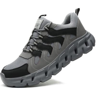 Lichtgewicht Werkveiligheidsschoenen Heren Dames Stalen Neus Schoenen Industria Beschermende Veiligheidslaarzen Man Ademende Werk Sneakers Schoenen 37 grijze kleur