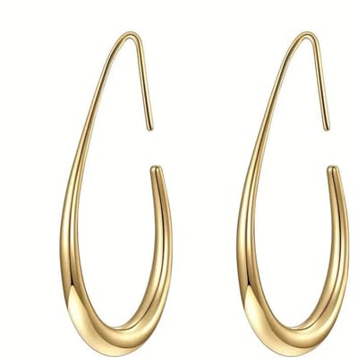 Boucles d'oreilles de mariage pour femme Huitan Fashion couleur or Boucles d'oreilles luxueuses et nobles Bijoux de fête pour femme beige