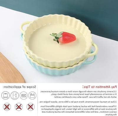 Keramische Cakevorm met Handvat, 800 ml, Geschikt voor Magnetron en Oven, Diverse Kleuren Beschikbaar, Ideaal voor Taarten en Gebak