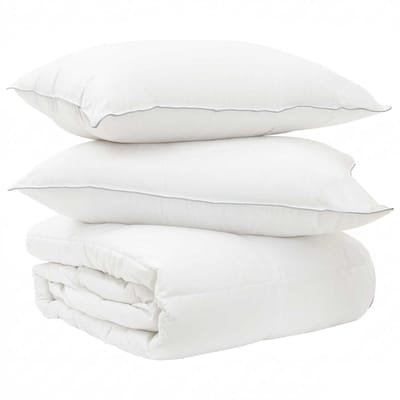 vidaXL - Deken - Set - 2 - st - 200 - x - 200 - cm - Zomer - 150 - gsm - Bamboevezel - Wit