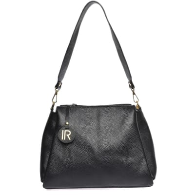 Isabella Rhea Zwart Rundleer Tas