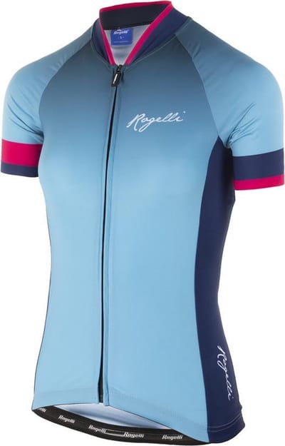 Ds Wielershirt KM Flow Blauw/Roze XS