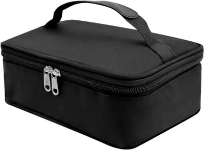 Geïsoleerde Lunchtas Zwart 4L - Vouwbare Koeltas voor Werk, Picknick en Sport - Mini Thermische Tas voor Dames, Moeders en Mannen