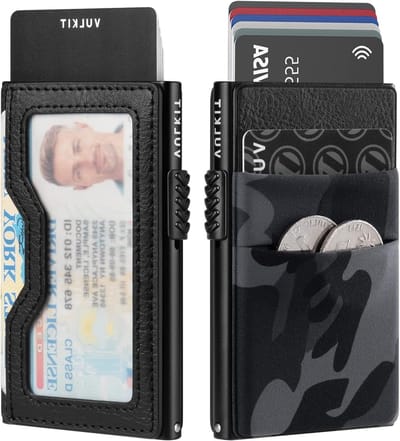 Slimme RFID-blockerende creditcardhouder met EDC-vakken en ID-venster - Draagbare metalen portemonnee voor kaarten