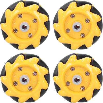 Mecanum Wielen voor Robotauto Kit, ABS Rubber, Grote Hoek Drift, DIY Onderdelen voor Slimme Robots, Twee Paar