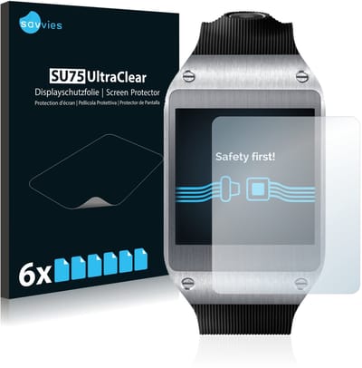 Savvies - Screenprotector voor Samsung Galaxy Gear V700 - Folie Beschermfolie transparant 6 Stuks