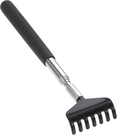 Knaak Uitschuifbare Ruggenkrabber - Stevig Metaal - Telescopisch tot 56 cm - Zwart - Compact