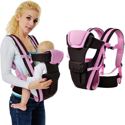 Ergonomische Babydrager - Lichtgewicht Babyband - Baby Dichtbij Houden - Verstelbaar Veilig Ontwerp - 3-20 kg - Roze