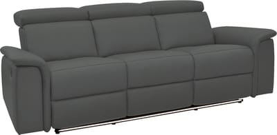 Pareli-Sofa 3-zits - Elektrisch - Grijs PU