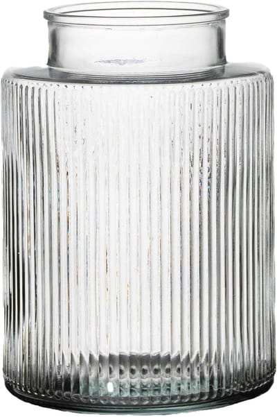 Hakbijl Glass Bloemenvaas Yara - transparant - glas - D15 x H22 - decoratie - vazen