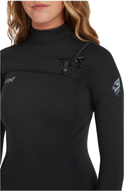 2026 O'Neill Dames Epic 5/4mm Borst Ritssluiting Wetsuit - Black