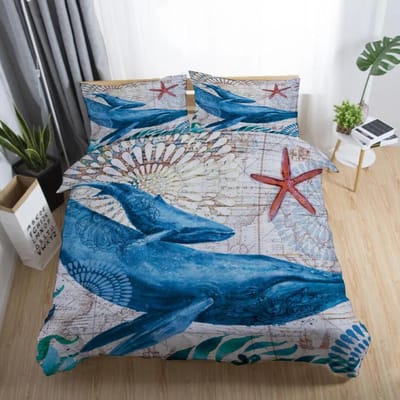 Krokodil Dekbedovertrek Sets 2 Persoons Print Schildpadden, Dolfijnen King Size Beddengoed Set 3D Beddengoed Bamboevezel Ropa De Cama 240x220 EU single(135x200cm)