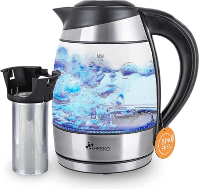 Elektrische Waterkoker 1.8 L RVS met Theefilter en Kalkfilter - Temperatuur Instelling en Warmhoudfunctie