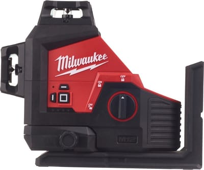 Milwaukee M12 3PL-0C Accu Kruislijnlaser 3x360° Groen 12V Basic Body in Koffer - 4933478103