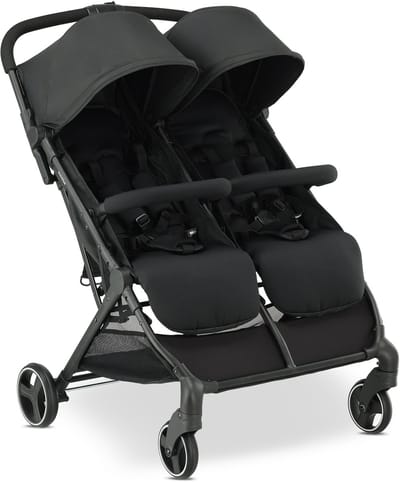Mooiys Tess Opvouwbare Twin Buggy - Met Draagtas & Regenhoes - Zwart