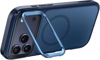 i-Blason, Volledige Hoes Geschikt voor Apple iPhone 17 Pro MagSafe Schokbestendig 6m met Standaard, Blauw