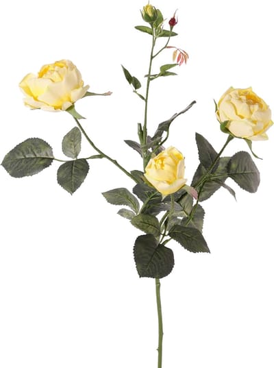 Top Art Kunstbloem roos Ariana - geel - 73 cm - kunststof steel - decoratie bloemen
