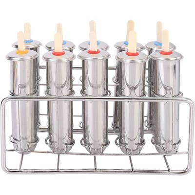 Huishoudelijk 304 Roestvrij Staal IJs Lolly Popsicle Vormen Kit IJs Vorm white
