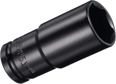 Diepe Impact Steeksleutel 27mm - 1/2" Aandrijving, CR-V Staal, 6-Punt Ontwerp voor Schroefverwijdering en Professioneel Gebruik