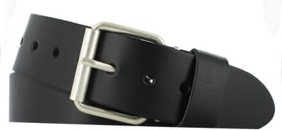 Leren Dames/Heren Riem Glad Leer | 5cm breed | Riemmaat: 105cm (totale lengte: 120cm) | 100% echt leer | Kleur: zwart | Nikkelvrije gesp