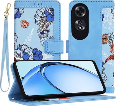 Hoesje geschikt voor Oppo A60 4G - Techsuit FlipCraft Book Wallet Case met koord - Vibrant Blue