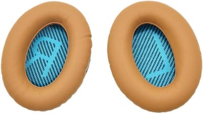 Allecto Plus - Vervangende oorkussens geel bruin compatibel met hoofdtelefoon - comfortabel & duurzaam
