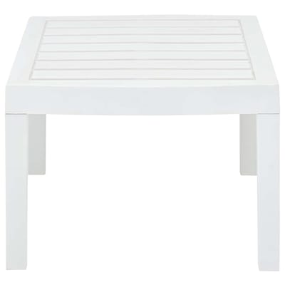 vidaXL - Tuintafel - 78x55x38 - cm - kunststof - wit