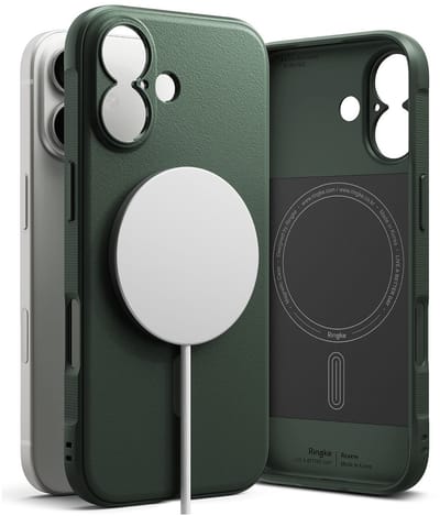 Ringke Onyx Magnetic | Hoesje Geschikt voor Apple iPhone 17 | Compatibel met MagSafe / Qi2 | Back Cover Flexibel TPU | Groen