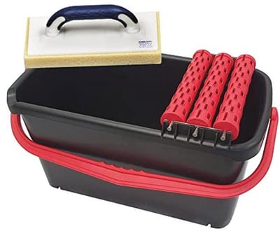 Professionele Was Set voor Tegels met Emmer van 23 Litre en 3 Rollen Bevestiging