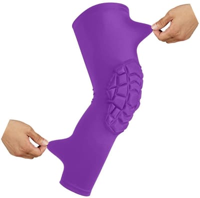 Kniebeschermers Compressie - Beenmouw Knie - Sport Blessurepreventie - Dikkere Bescherming - 2 Stuks - Paars