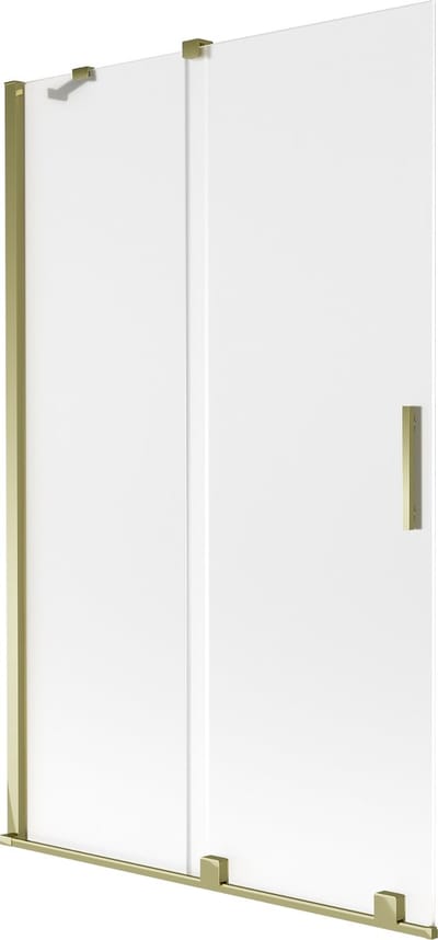 Mexen Velar 2-delige schuifbare badwand 110 x 150 cm, matglas, goud - 896-110-000-31-50