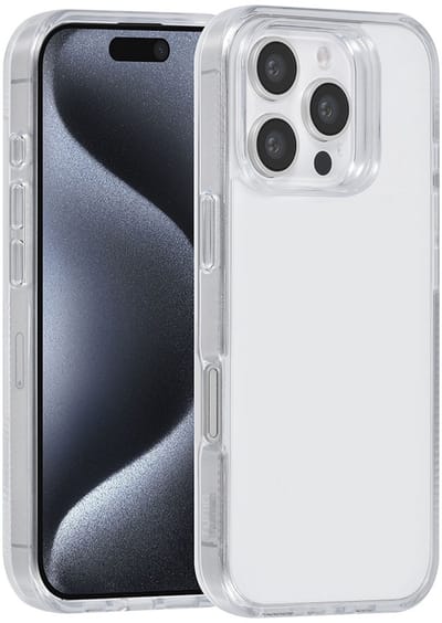 TUNIQ telefoonhoesje voor Apple iPhone 16 Pro - Siliconen backcover - Wit