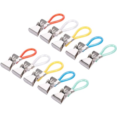 10 STUKS Theedoek Clips Doek Hangende Metalen Clips Handdoek voor Keuken Badkamer Afternoon Tea Ovenwanten Kinderen Huisdier 10cm/3.94in veelkleurig