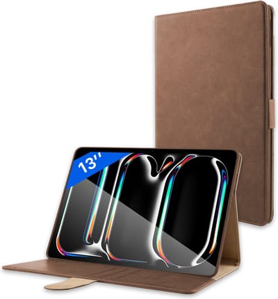 Luxe Case Geschikt voor iPad Pro 13 inch M4 (2024) Hoes Bruin Cover Hoesje A2925 , A2926