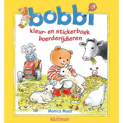 Bobbi kleur- en stickerboek boerderijdieren Educatieve boeken (spelletjes en raadsels)