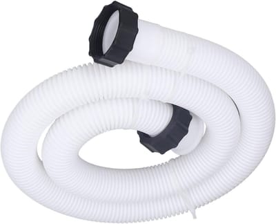 Zwembadpomp slang vervanging voor bovengrondse zwembaden - PE materiaal - 3,8 cm diameter - 1,5 meter - wit