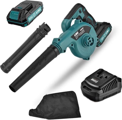 Draadloze Bladblazer 20V met Krachtige 4.0Ah Accu - Instelbare Snelheid voor Tuin, Garage en Licht Schnee