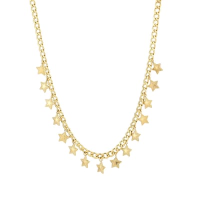 Ketting Sterretjes Stainless Steel - Goudkleurig - Dames - Geschakelde ketting - Cadeau voor haar