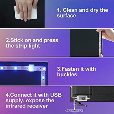 LED TV Strip 3m RGB Verlichting voor TV en PC - Afstandsbediening en App Controle