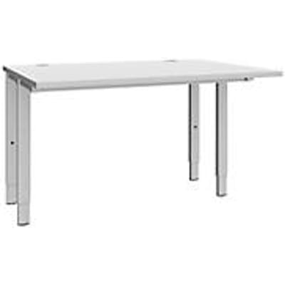 Schäfer Shop  Genius Bureautafel MODENA FLEX, 4-poot rechthoekige buis, tweezijdig, B 1200 mm, lichtgrijs
