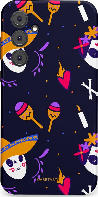 Casetastic Hoesje Geschikt voor Samsung A35 - Stijlvolle Beschermende Duo-layer Case - Muertos fiësta