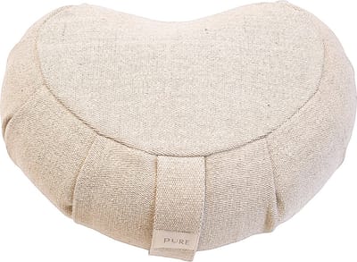 Meditatiekussen eco jute naturel halve maan - Pure | Yoga kussen